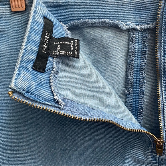 Denim Forever 21 jean mini Y2K A line skirt small - Picture 5 of 5